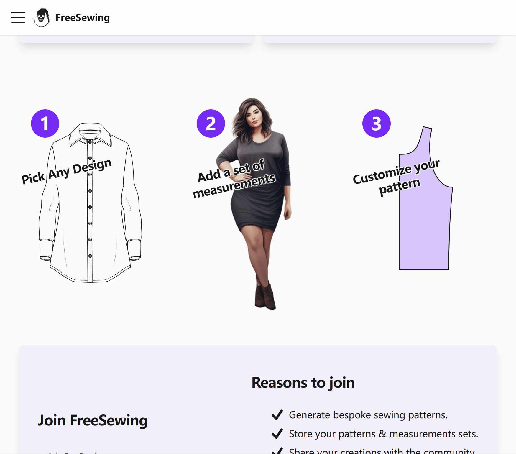 FreeSewing 界面预览